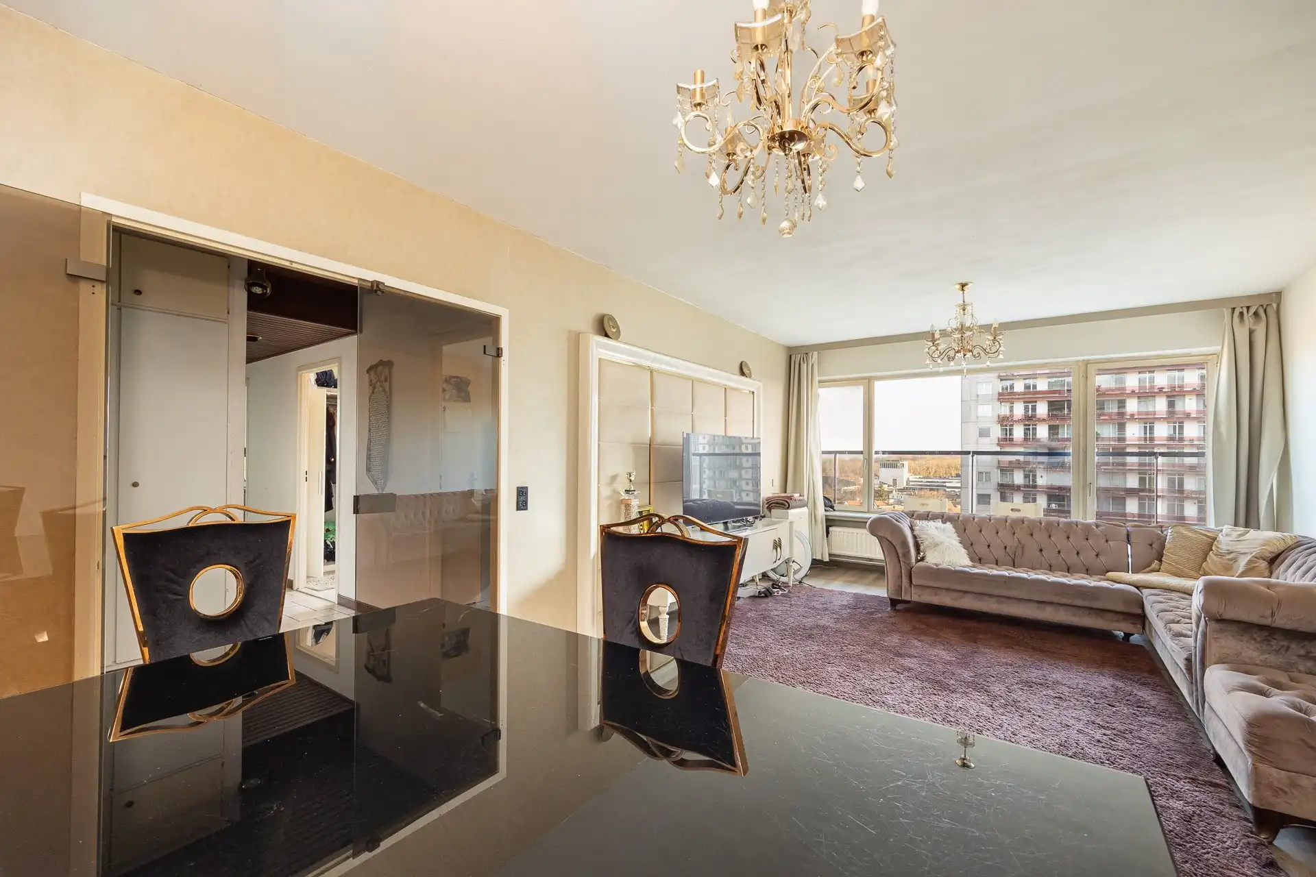 Ruim 3-slpk app met grote leefruimte en terras op 9de verd foto 5