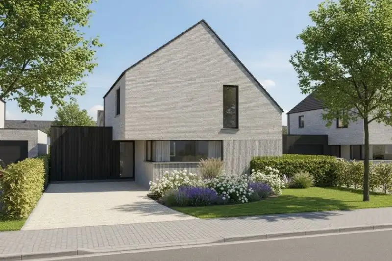Nieuw te bouwen alleenstaande woning te Torhout. foto {{pictureIndex}}