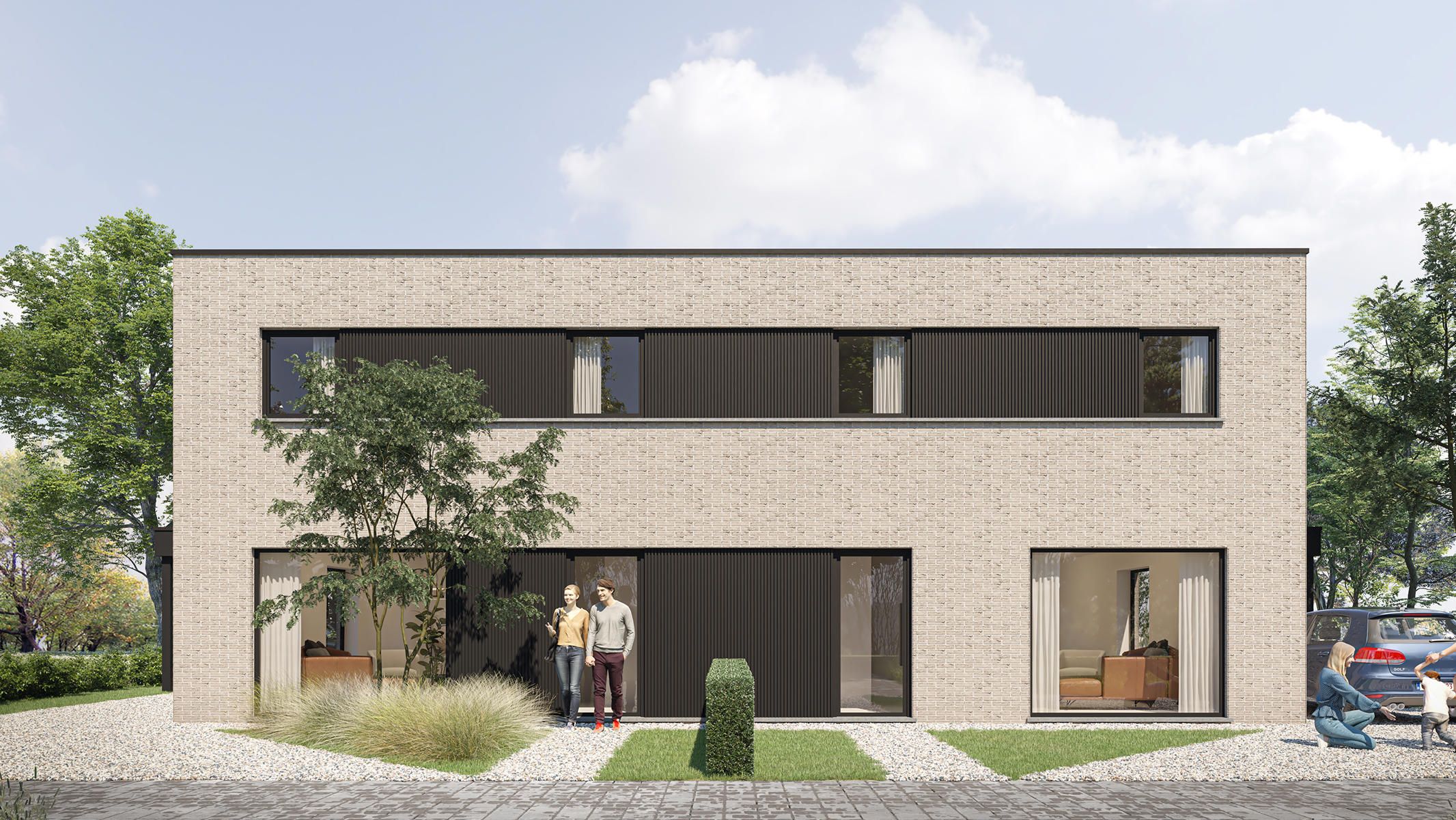 Moderne, halfopen woningen foto 1