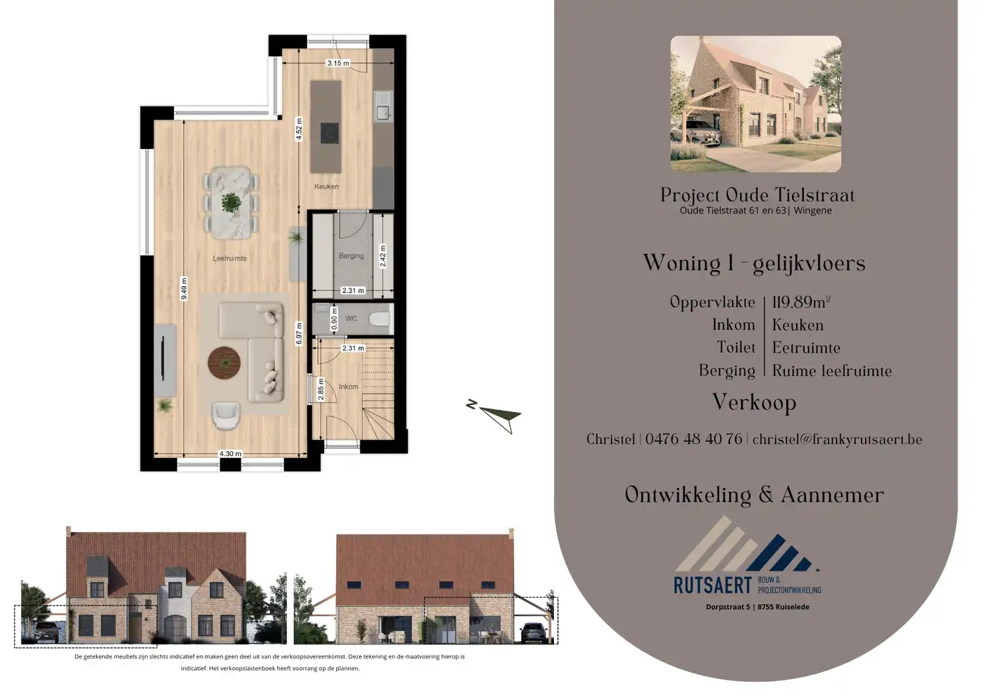 Nieuwbouw koppelwoning te Ruiselede/Wingene. foto 19