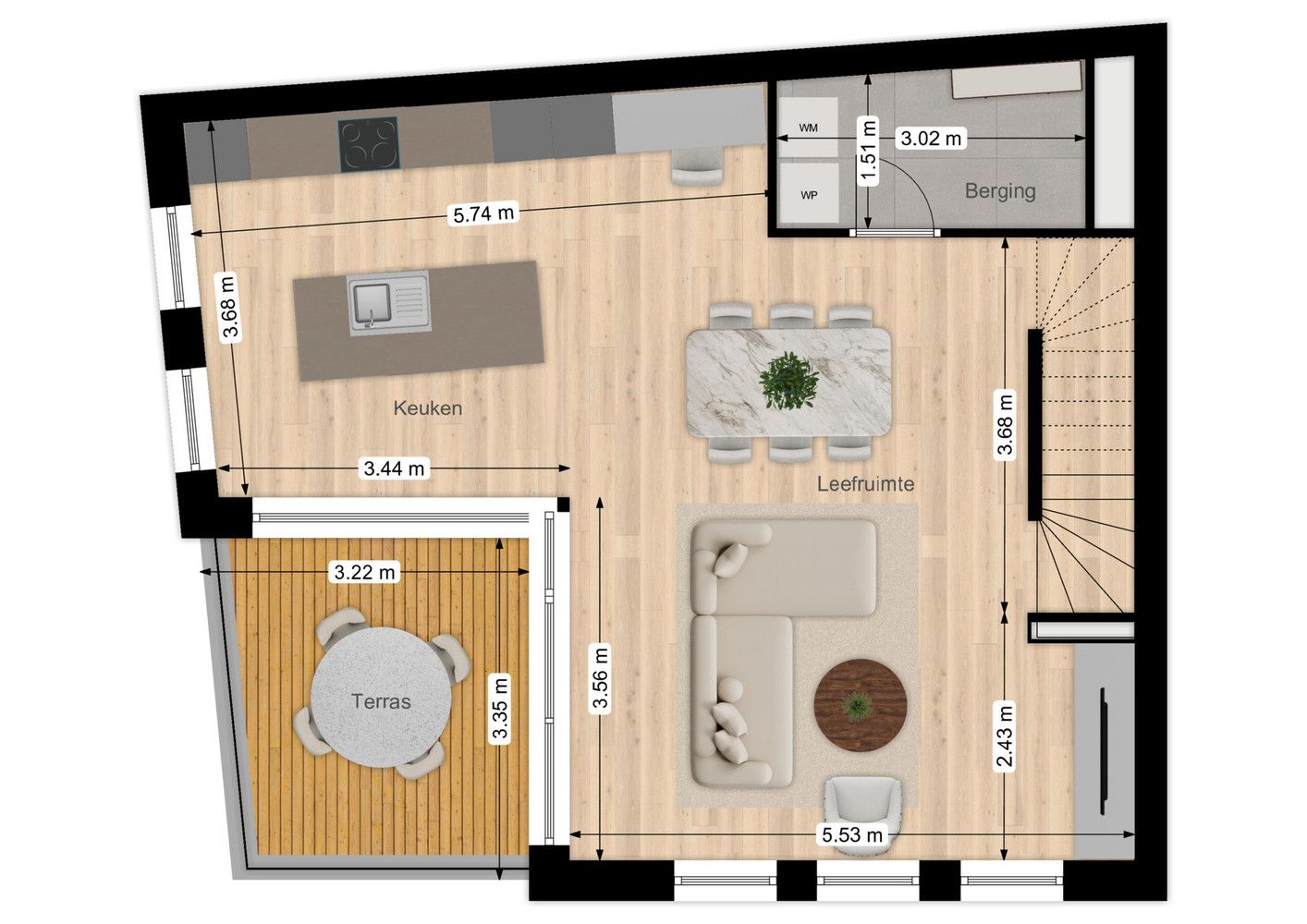 Projectgrond voor de oprichting van twee woningen in het centrum van Wingene. foto 7