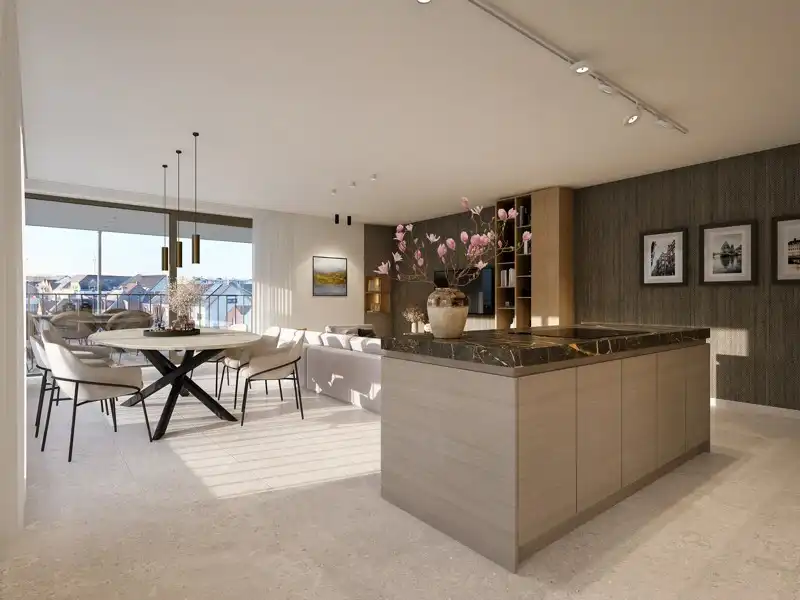 LUXUEUS GELIJKSVLOERS APPARTEMENT MET TUIN TE KOOP OP TOPLOCATIE IN WACHTEBEKE foto 12