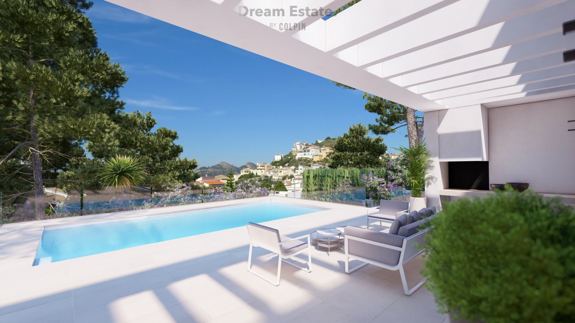 Prachtige design villa met panoramisch uitzicht op de bergen foto 2