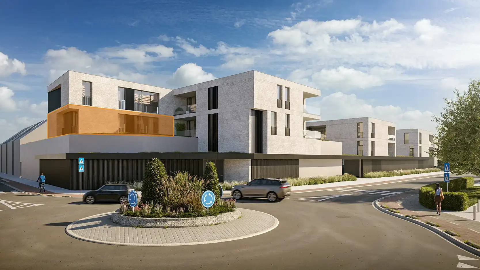 Groot, nieuw en energiezuinig 3 slaapkamer appartement met ZW-terras in Koersel foto {{pictureIndex}}