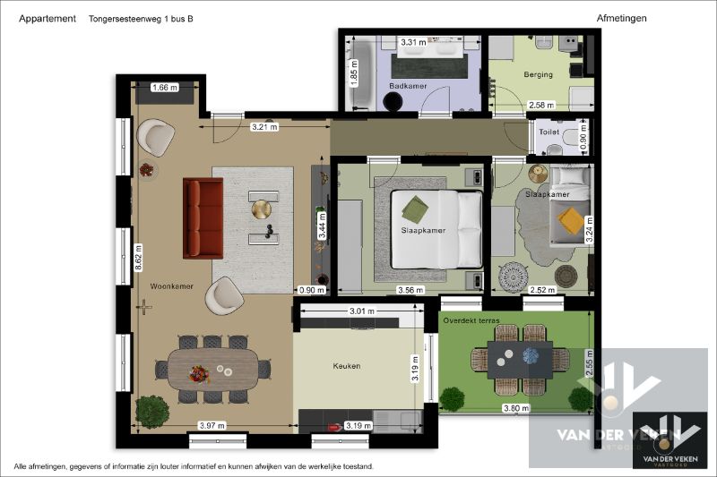 2SLPK-appartement met overdekt terras te Kortessem foto 22