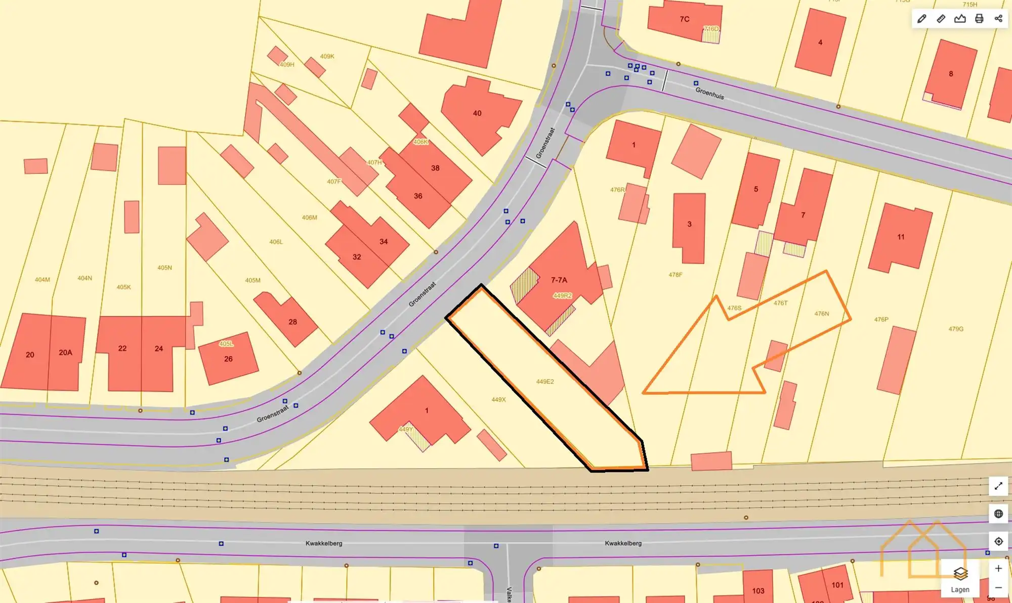 Bouwgrond van 883m² voor HOB foto 3