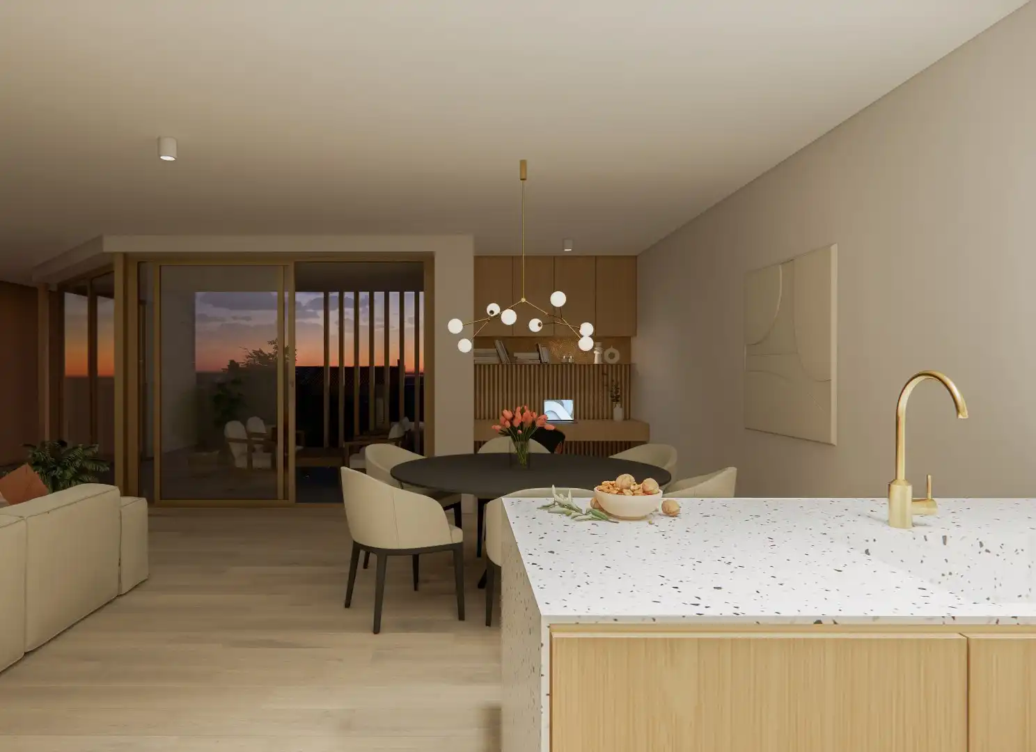 6% BTW - NIEUWBOUW GELIJKVLOERSAPPARTEMENT MET 1 SLAAPKAMER IN HET CENTRUM VAN KERMT foto 11