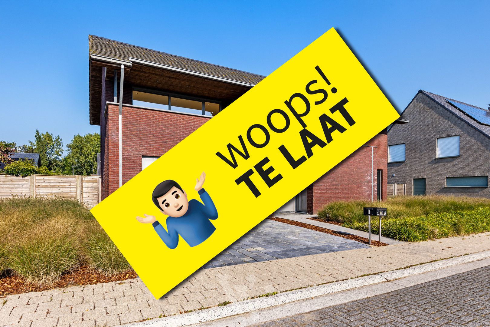 Nieuwbouwwoning met 4slpks, tuin en garage, in doodlopende straat. foto {{pictureIndex}}