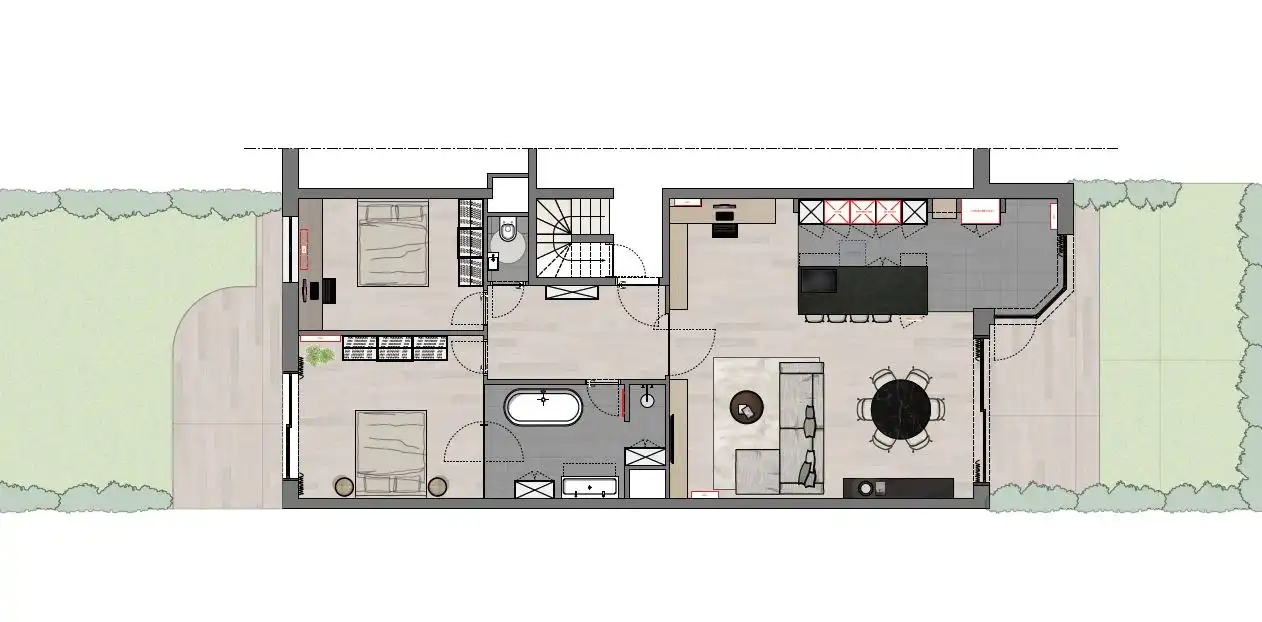 Luxueus afgewerkt gelijkvloers appartement foto 16