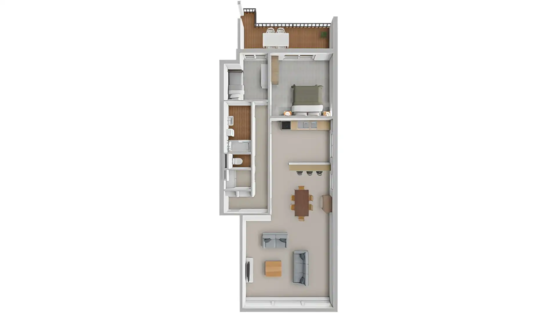 Ruim twee slaapkamer appartement foto 17