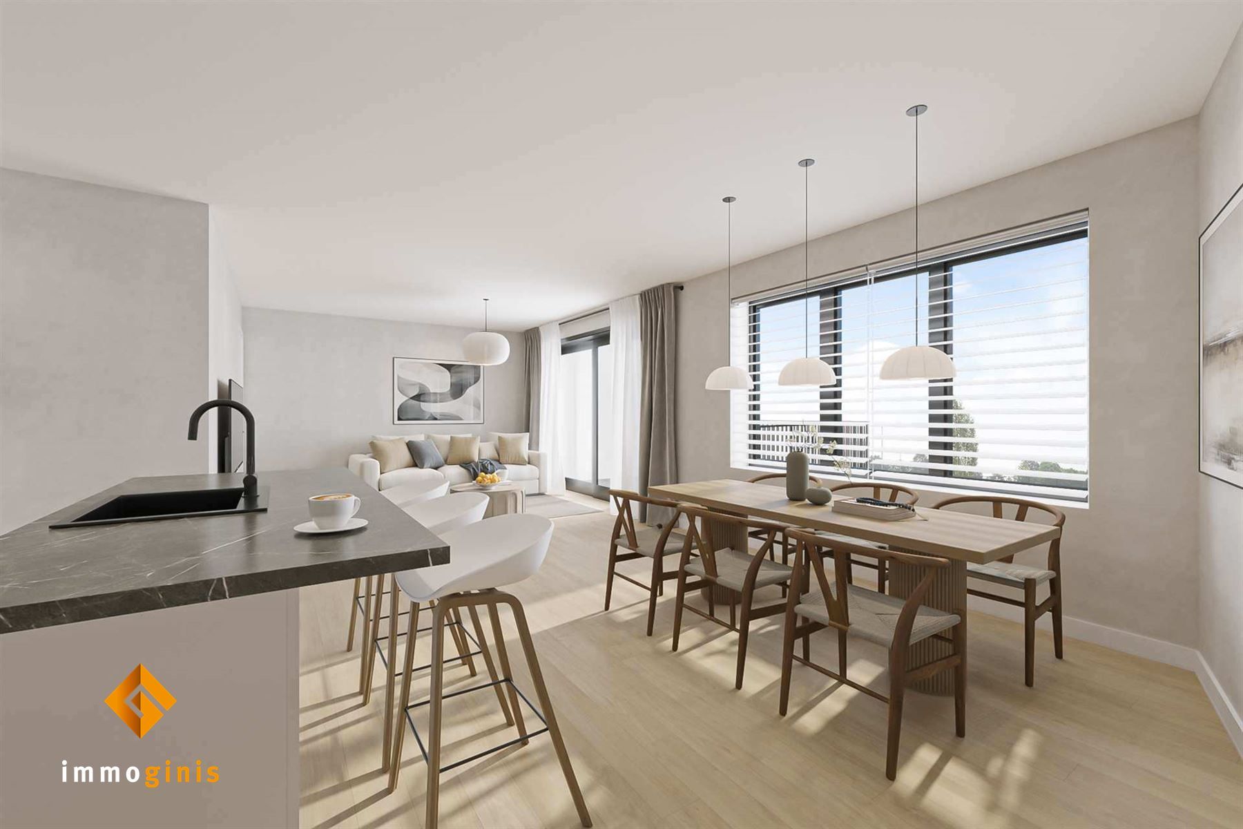 Eerste verdieping: zeer ruim appartement met 2 slaapkamers overdekt terras van 17m!. foto 4