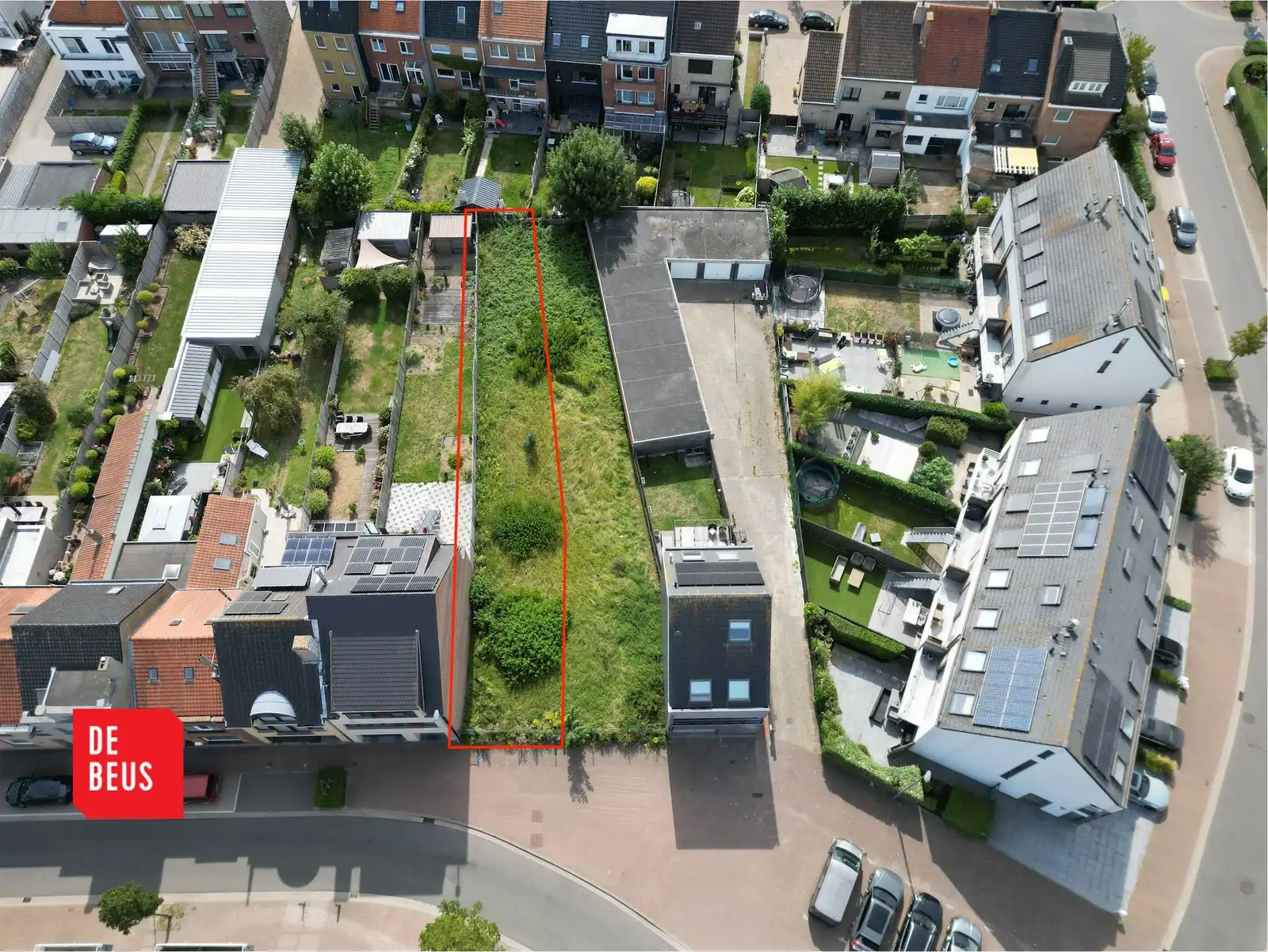 Bouwgrond LOT 1, mooie perceelsgrootte, in rustige woonwijk Konterdam Oostende foto {{pictureIndex}}