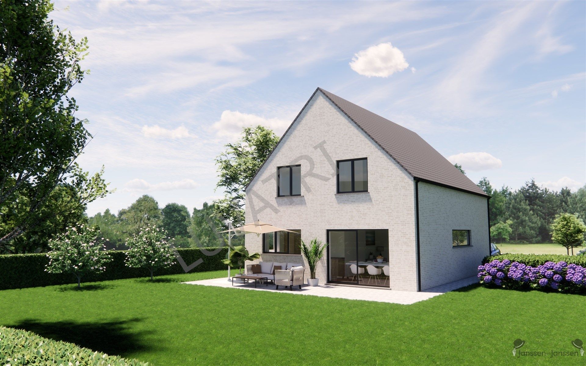 Rustig gelegen nieuwbouwwoning met 4 slaapkamers op 587 m² foto 2