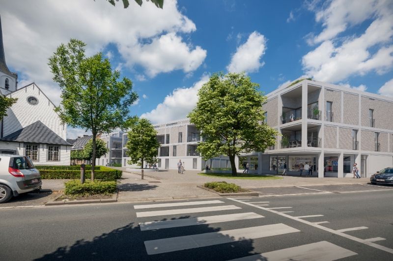 Green Square presenteert u 35 nieuwbouwappartementen en een winkelpand, letterlijk ónder de Kerktoren van Sleidinge. foto 10