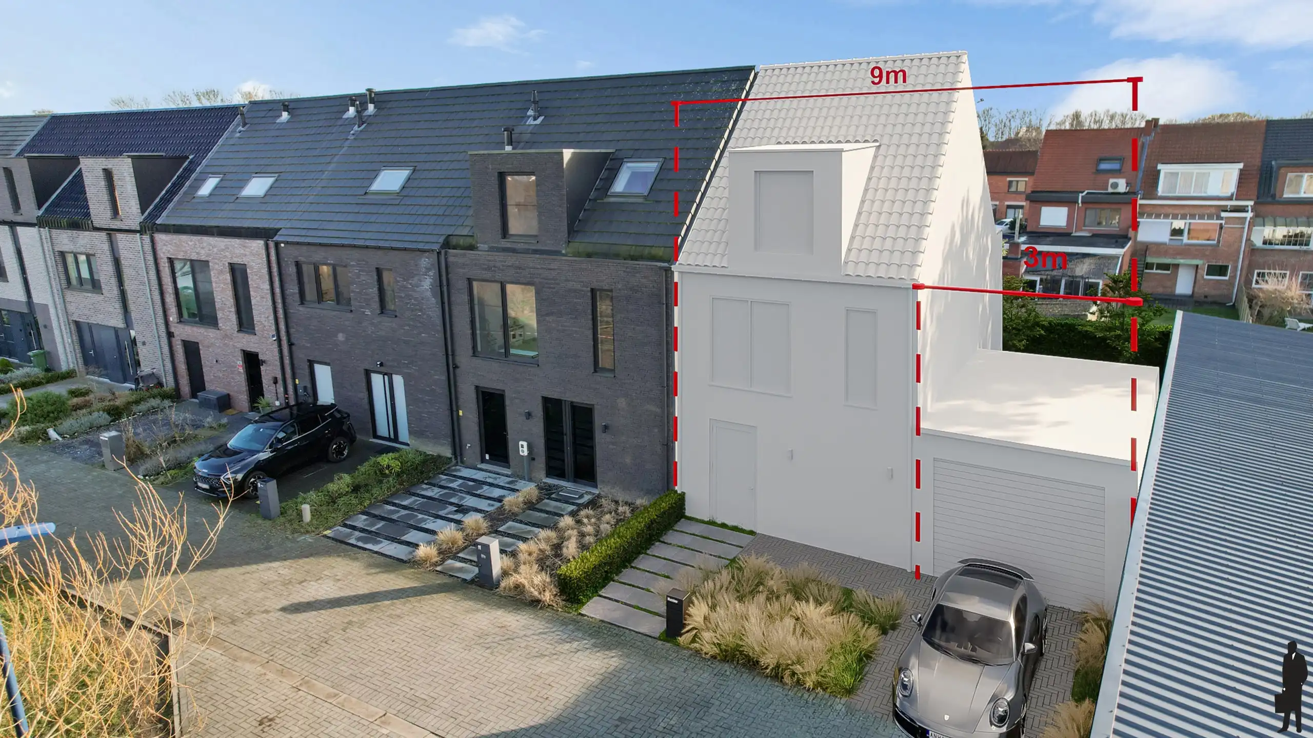 Welgelegen bouwgrond voor HOB met Z-georiënteerde tuin foto {{pictureIndex}}