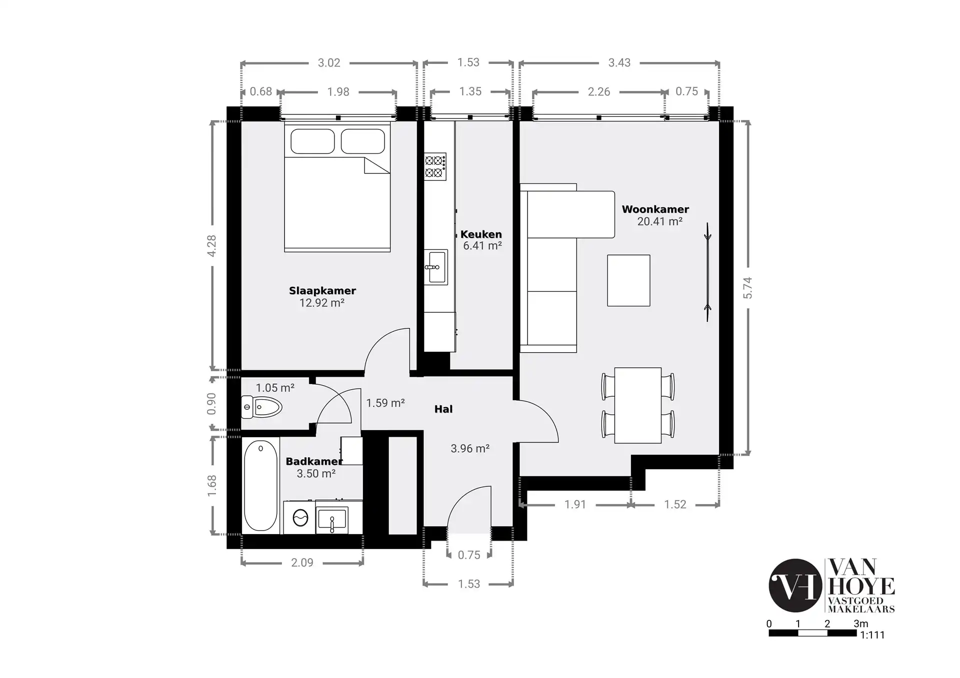 Centraal gelegen appartement op de eerste verdieping te Dendermonde foto 13