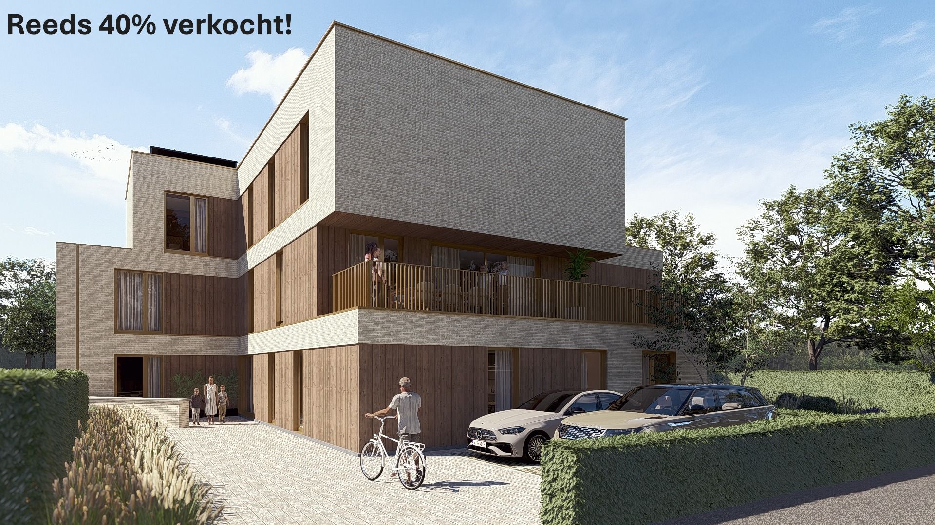 1.2  Luxueus en stijlvol nieuwb. appartement met 3 slpks, badk., dubbele garagebox en kelderberging inbegrepen in de prijs. foto {{pictureIndex}}