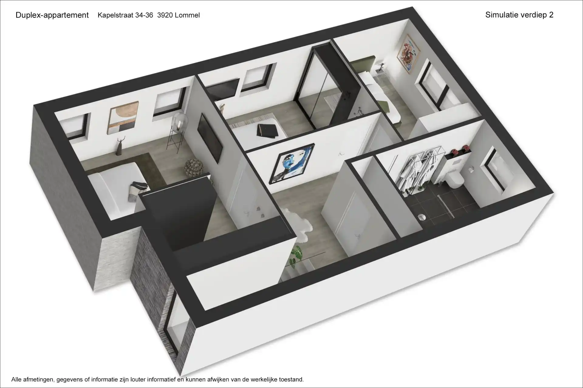 Nieuwbouwappartement (1st + 2de verd.) met 3 slaapkamers en mooie terrassen. foto 24