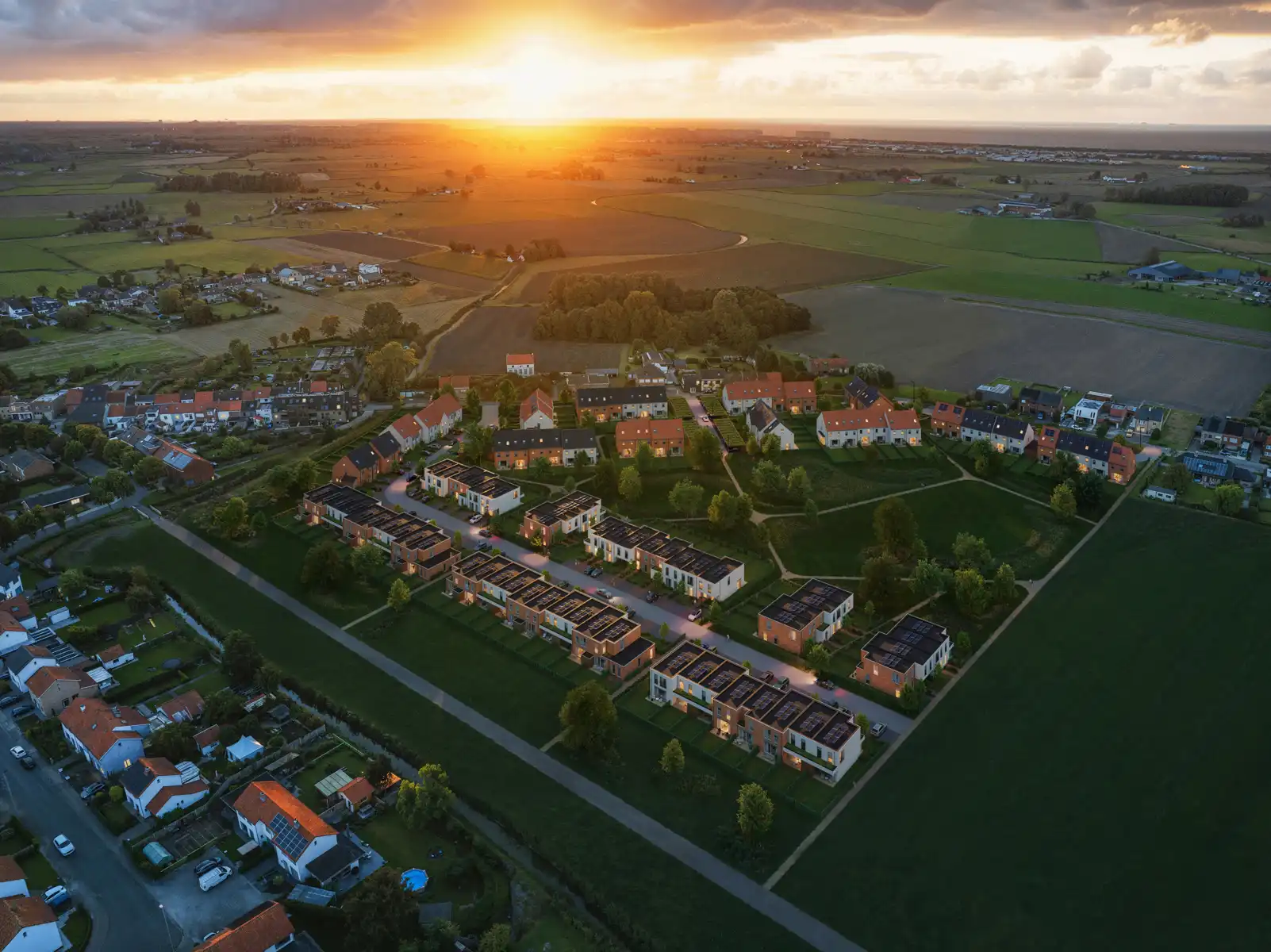 Moderne nieuwbouwwoningen aan de kust foto 3