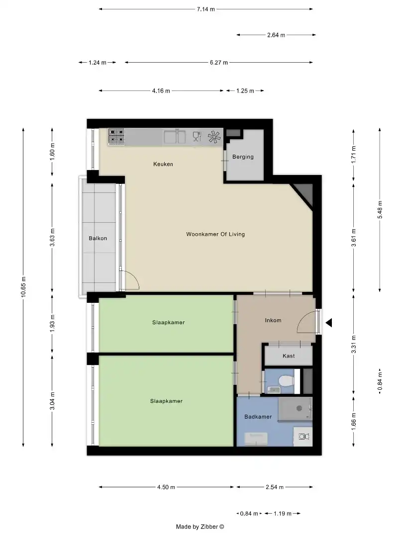 Goed gelegen appartement met 2 slaapkamers, terras, ondergrondse autostaanplaats en private kelderberging in Leuven! - EPC 98 kWh/m² - bewoonbare opp. 74 m² foto 28