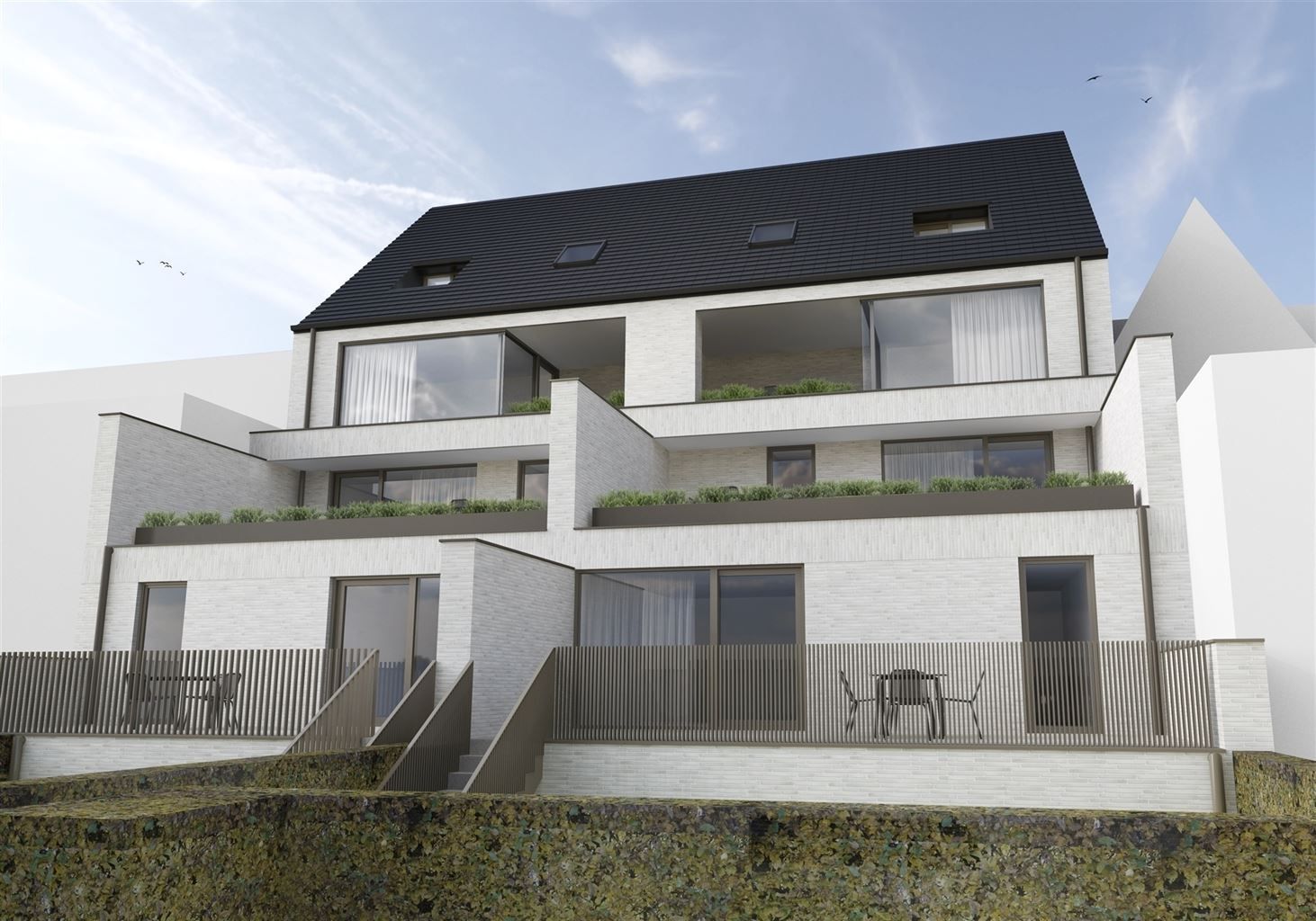 Zeer ruim 1-slaapkamerappartement op de eerste verdieping met uitzonderlijk terras en ondergrondse parkeerplaats in hartje Maaseik.  foto 8