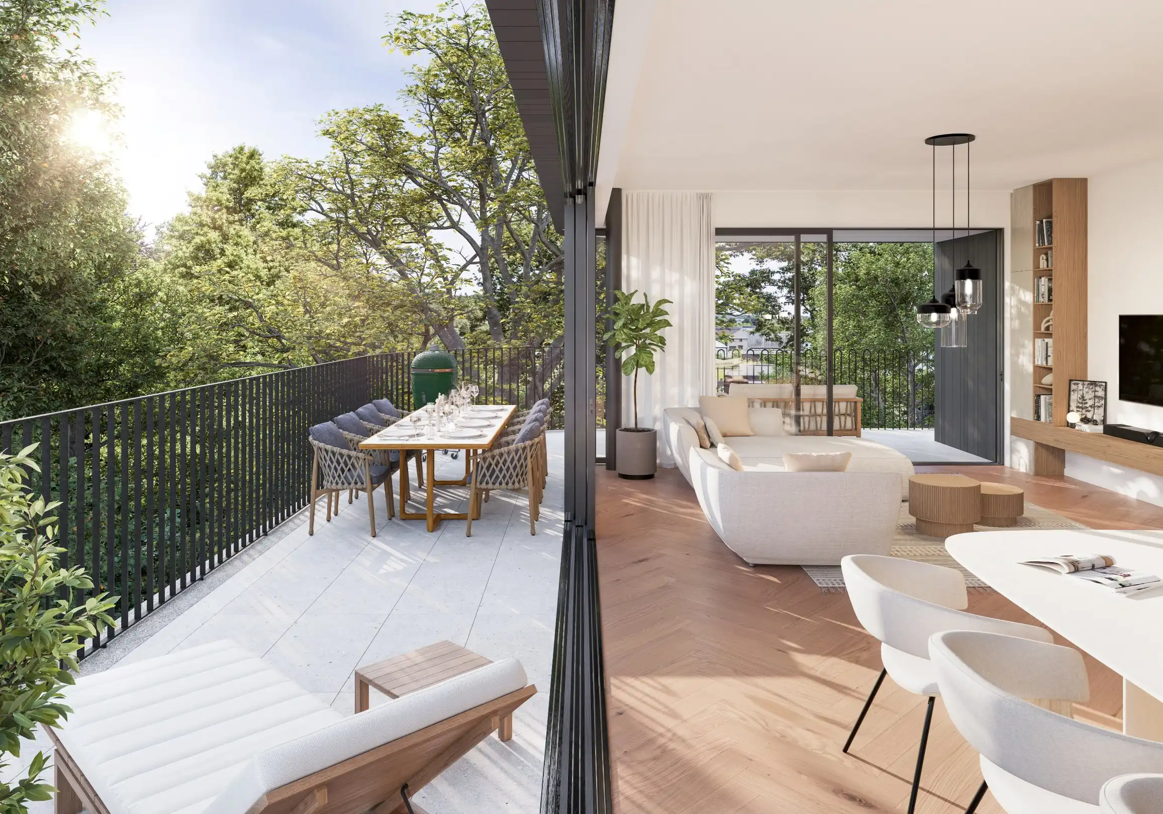 Ruim appartement met 2 terrassen foto {{pictureIndex}}