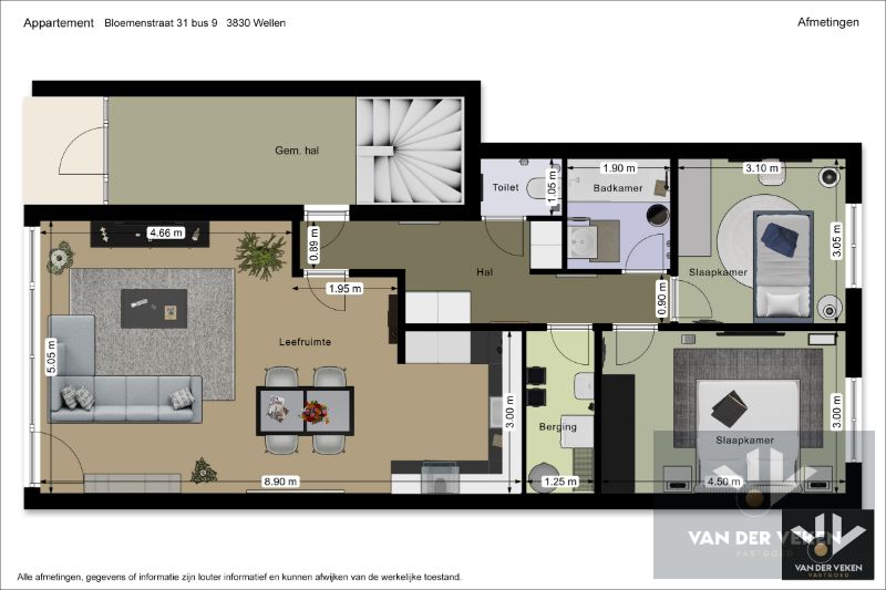 Volledig gerenoveerd 2-SLPKappartement foto 4