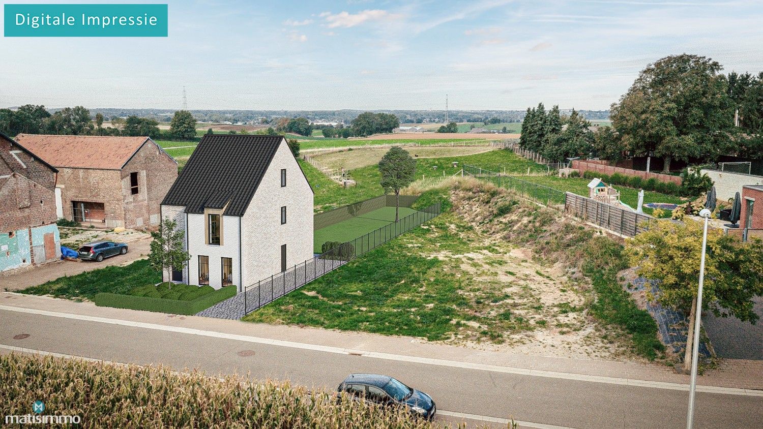 RUSTIG GELEGEN BOUWGROND VOOR HALFOPEN BEBOUWING TE MILLEN foto {{pictureIndex}}