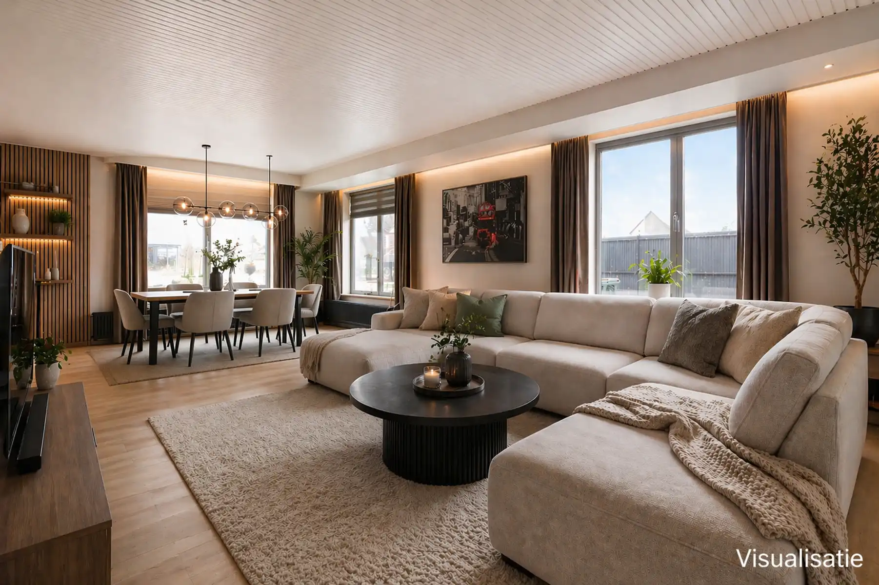 Halfopen bebouwing met tuin en garage in centrum Kalken foto 5