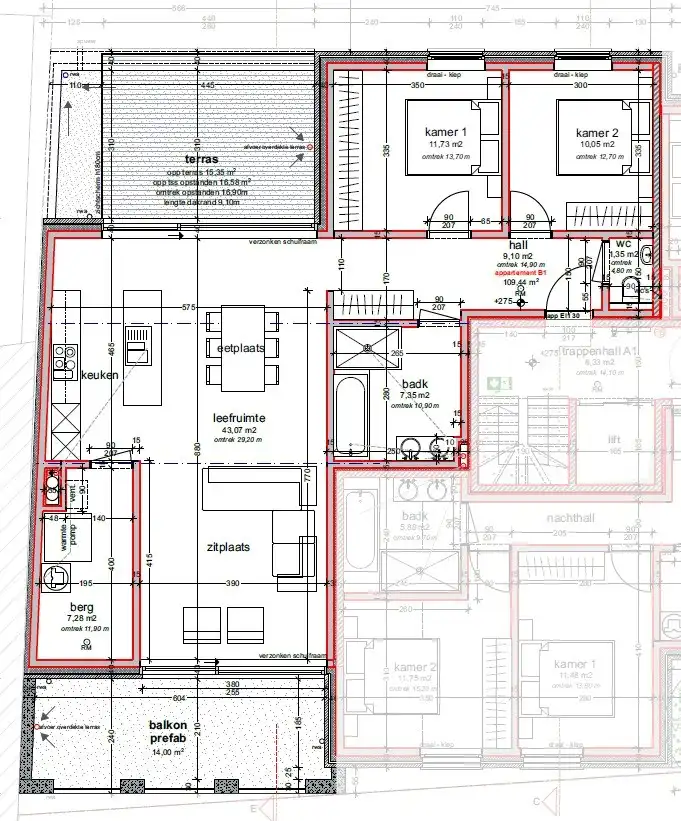 1e VERDIEP - Nieuwbouw - 2 grote terrassen & 2 kamers ! foto 2