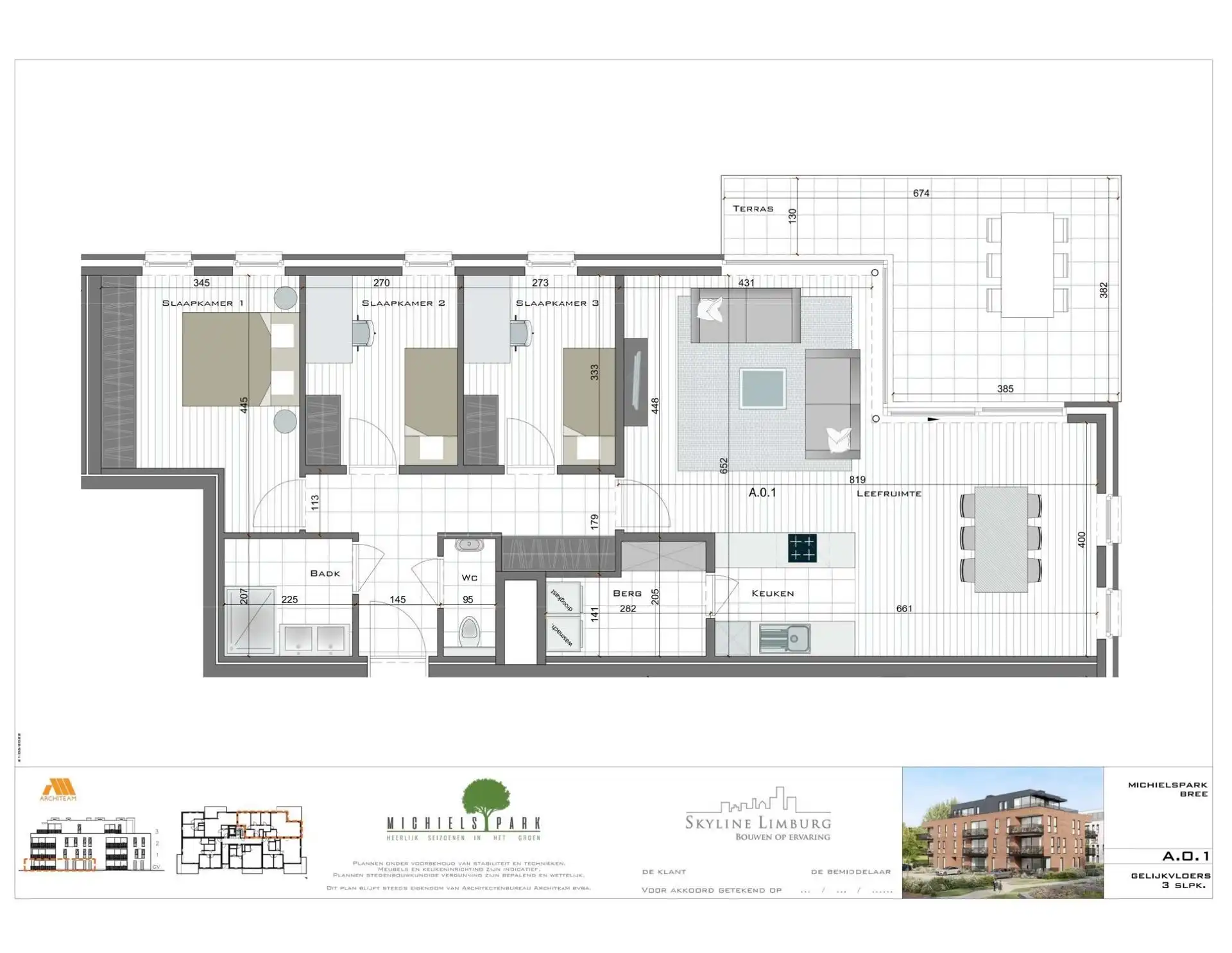 Gelijkvloers appartement met 3 slaapkamers foto 21