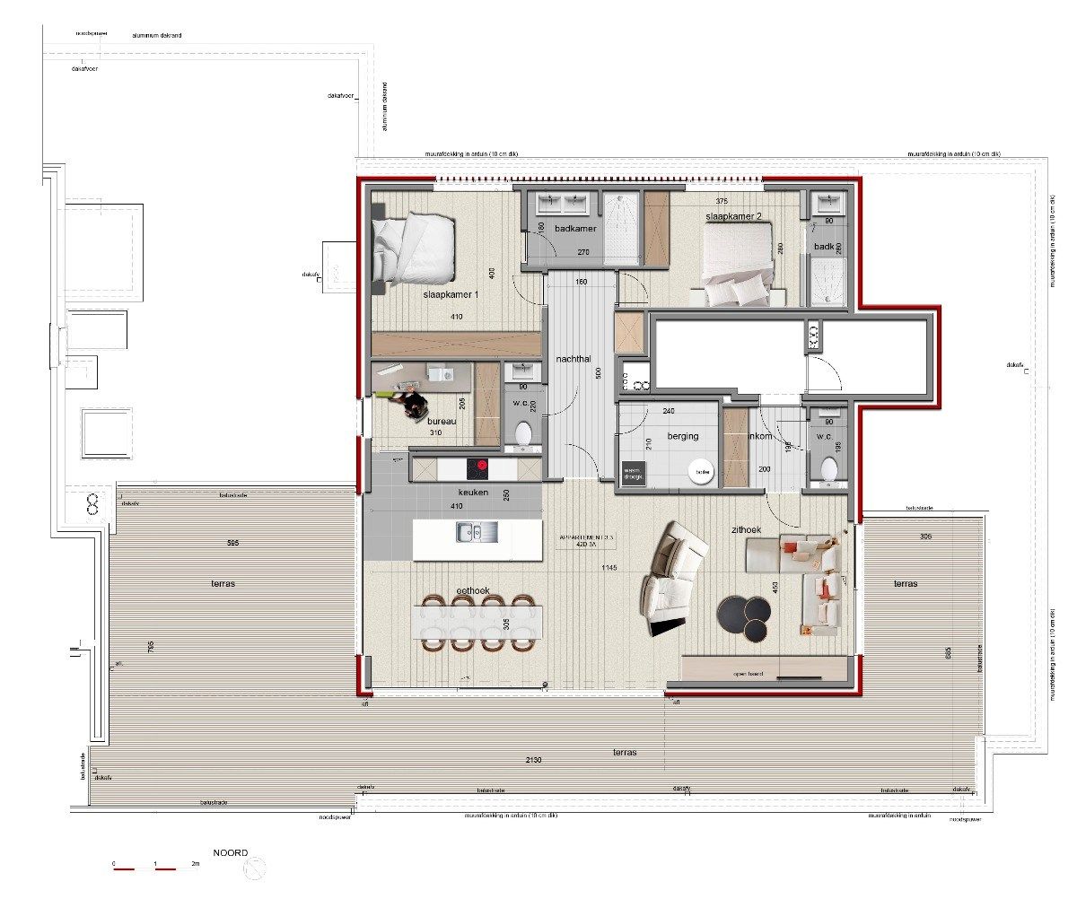 LUXE PENTHOUSE (141M²) MET PRIVATE LIFT, 2 SLPKS EN RUIM TERRAS (95M²) foto 2