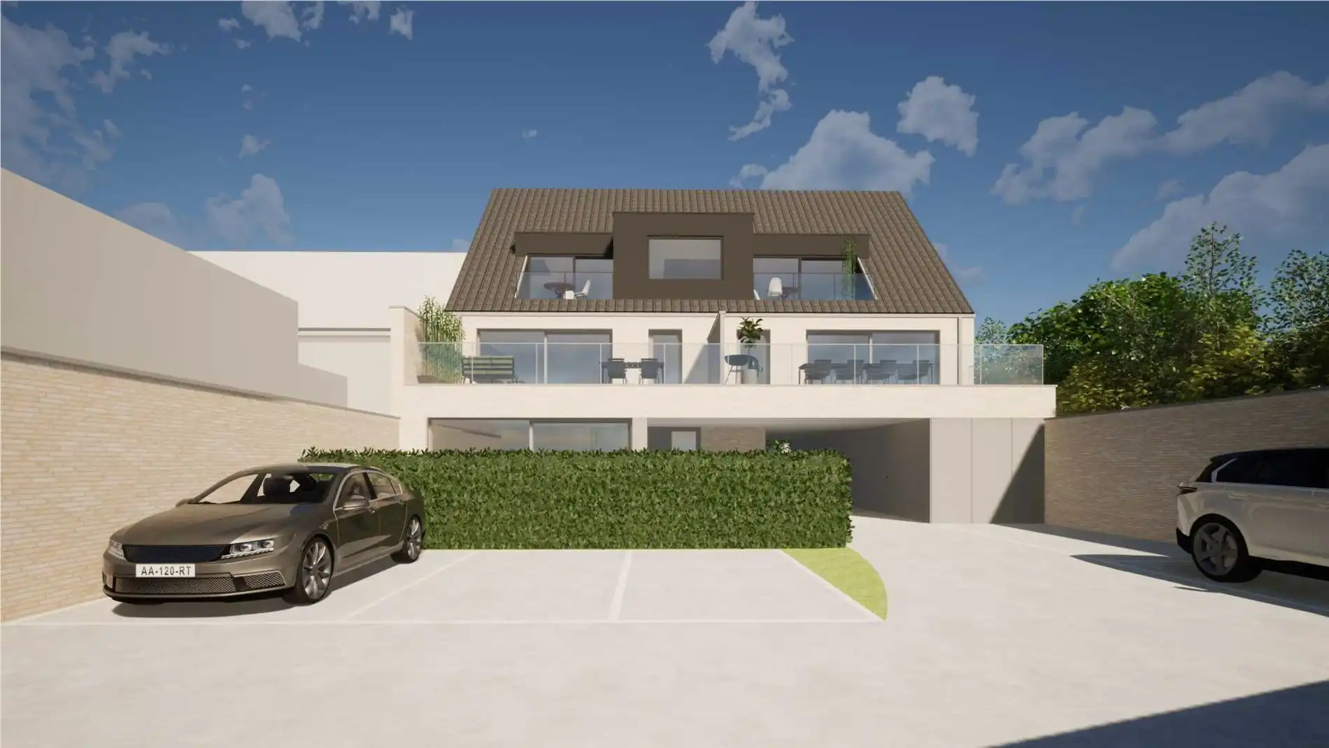 Nieuwbouwappartement (6%) te koop centrum Waregem: Dakappartement met 1 slaapkamer en leuk terras. foto 7