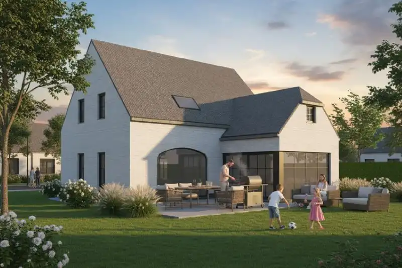 Nieuw te bouwen alleenstaande woning met vrije keuze van architectuur te Watou. foto 2