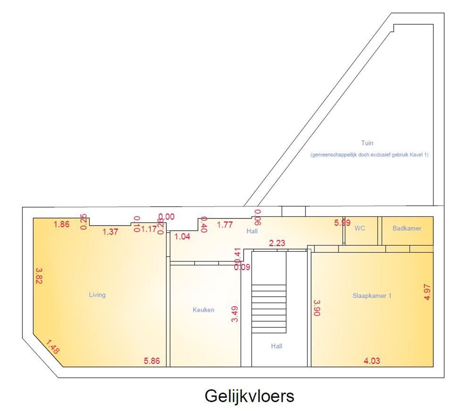 Appartement met 1 slaapkamer en koer foto 2