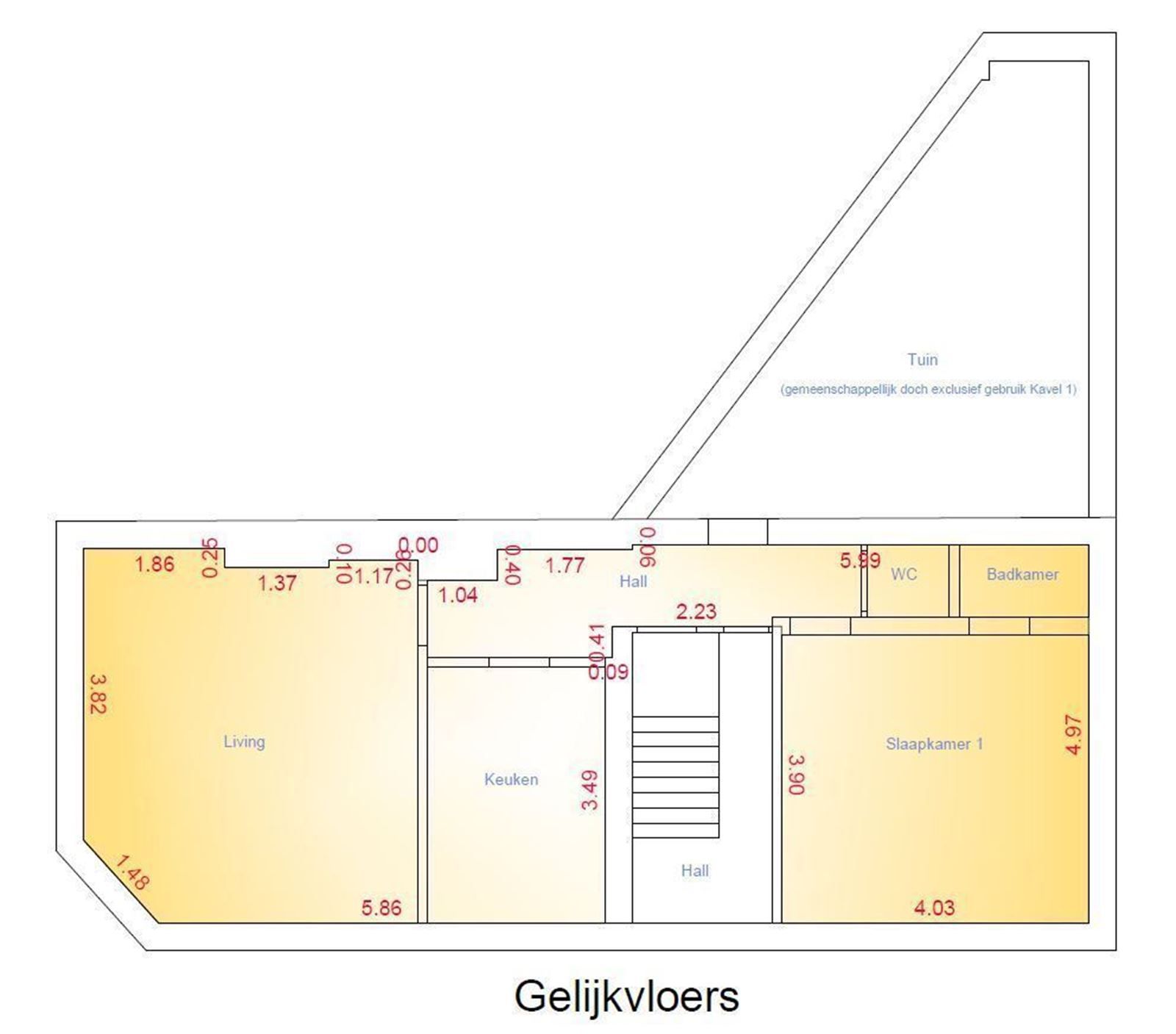 Appartement met 1 slaapkamer en koer foto 2