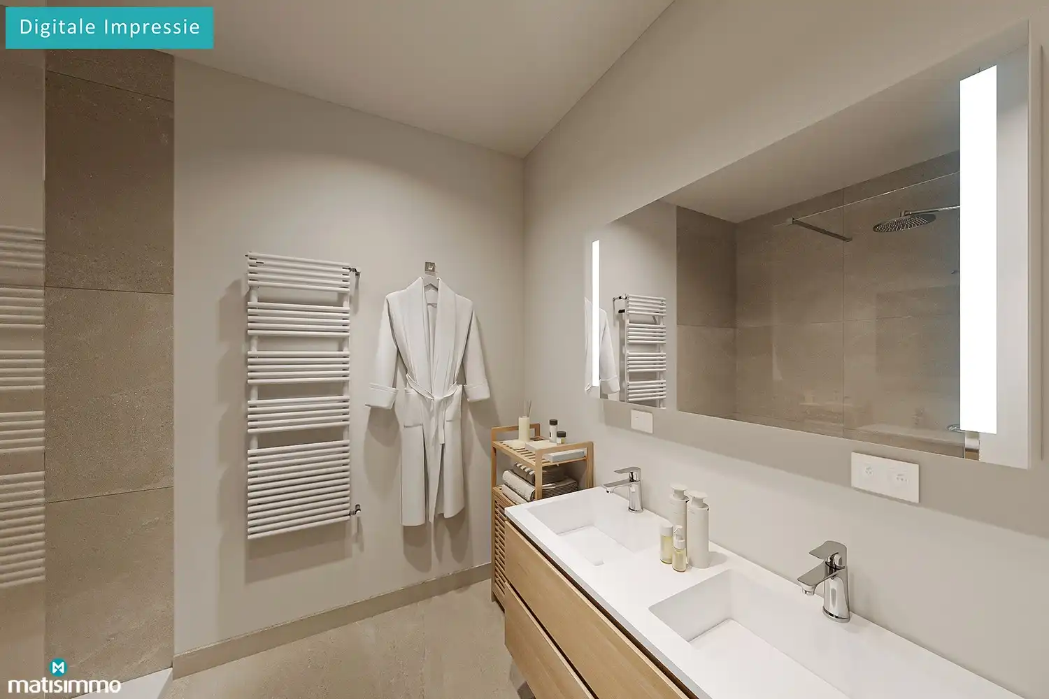 INSTAPKLAAR NIEUWBOUW GELIJKVLOERSAPPARTEMENT MET RUIM TERRAS, BUITENBERGING EN CARPORT IN HET HARTJE VAN HOESELT foto 6