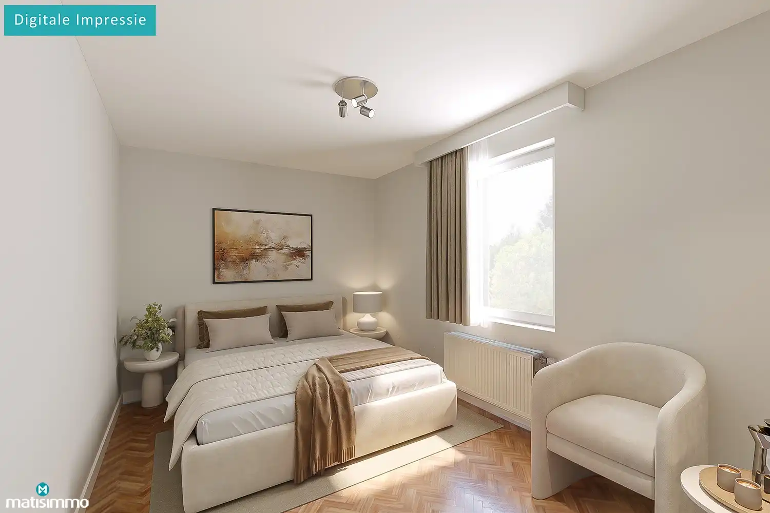 RUIM APPARTEMENT MET 3 SLAAPKAMERS, BALKON, KELDERBERGING EN GARAGEBOX IN BEVERST foto 10