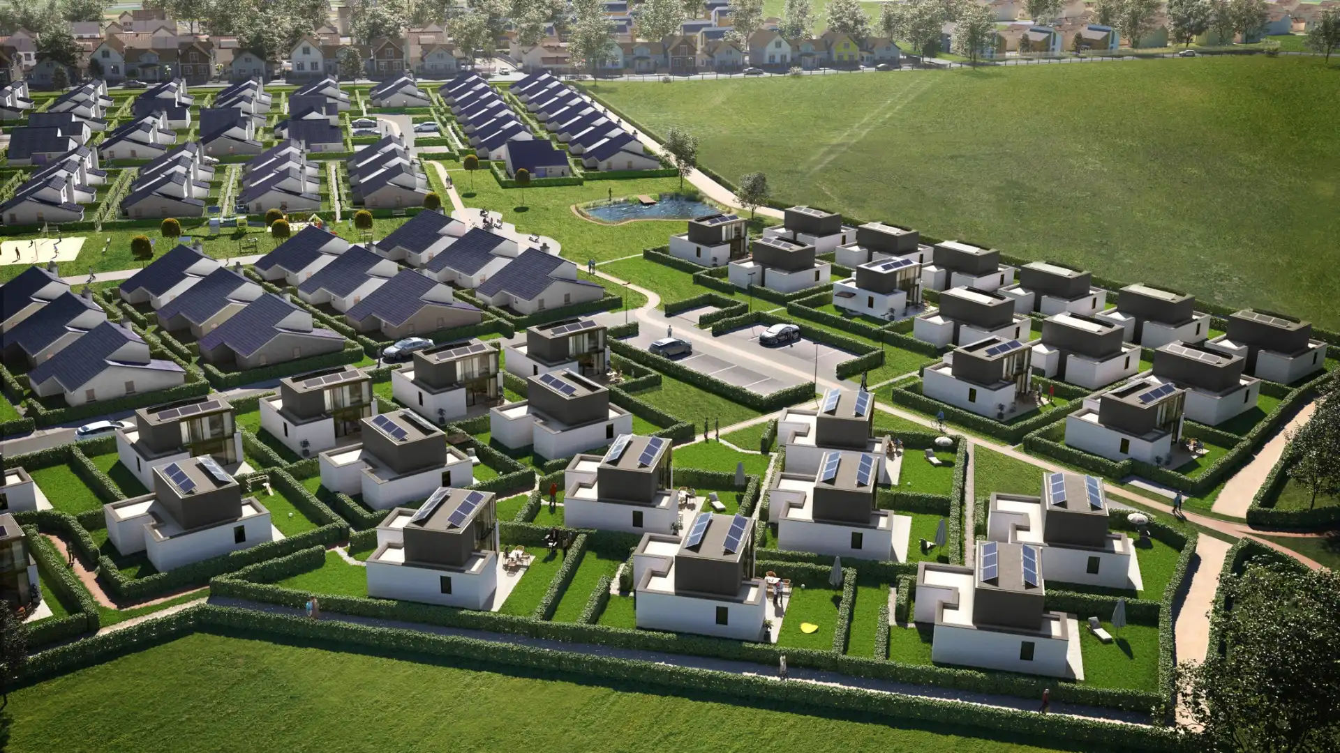 Nieuwe vakantiewoningen  in het domein Zee en Polder te Lombardsijde foto {{pictureIndex}}