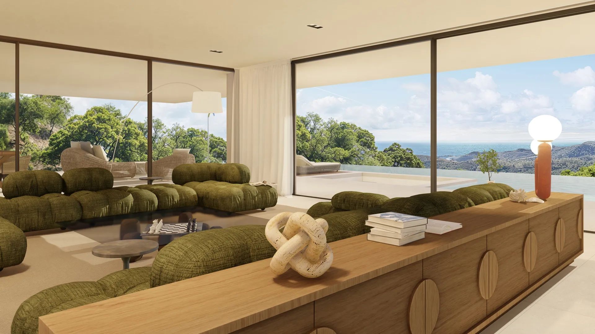 Tijdloze elegantie op een droomlocatie – exclusieve designvilla met panoramisch uitzicht in Montemayor foto 3