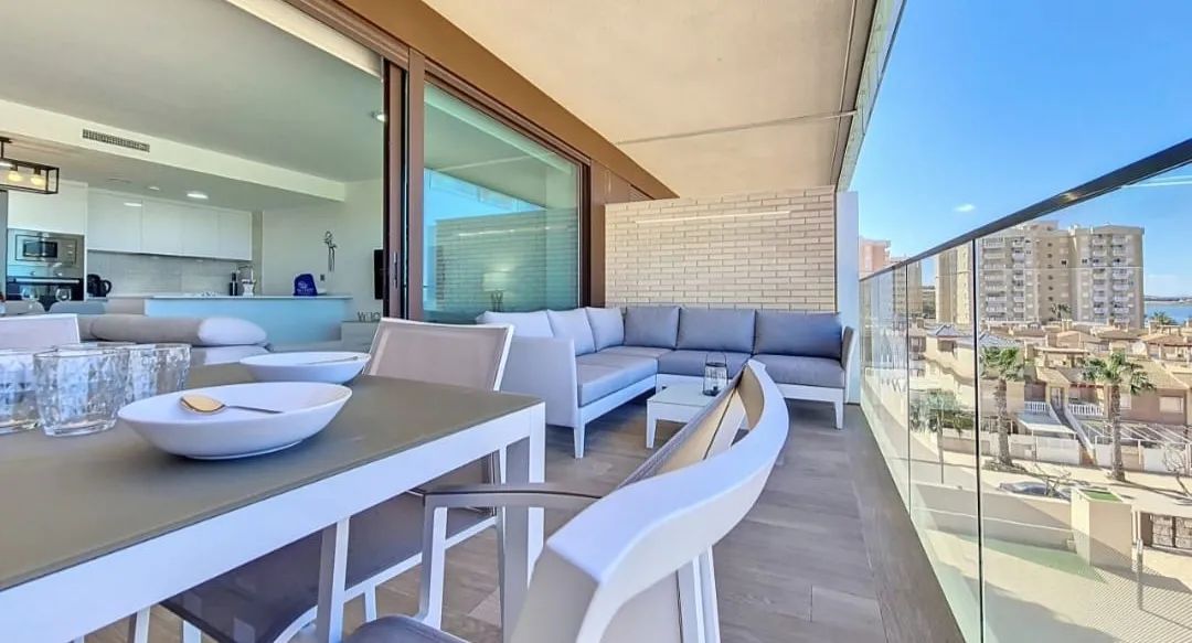 Uniek eerste lijn strand appartement: uitzicht op zee en La Manga Strip! foto 11