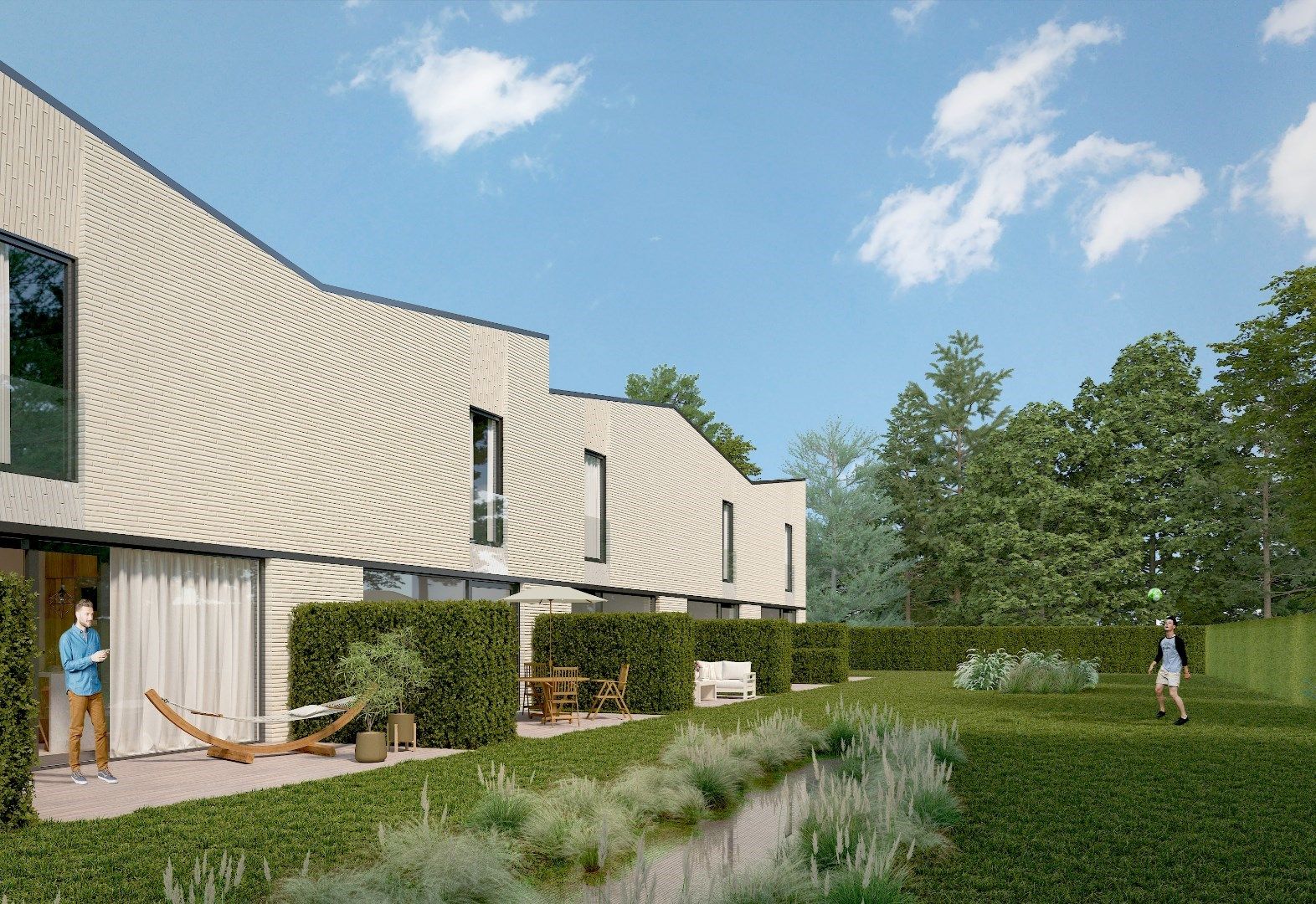 Halfopen nieuwbouwwoning op kleinschalig woonerf in groene omgeving nabij Brugge foto 2