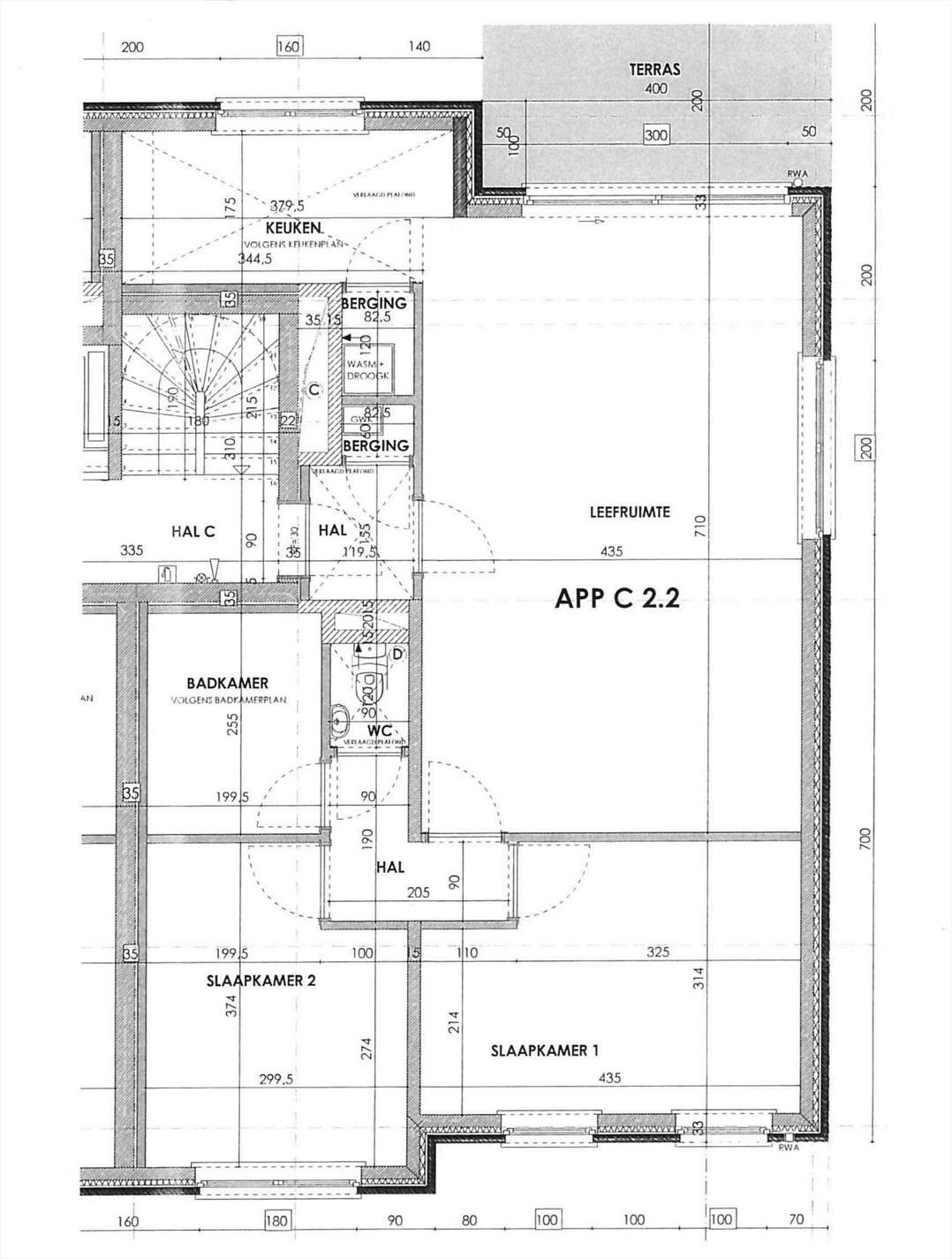 Ruim app. met 2 slpks, terras, parkeerplaats en kelder foto 14