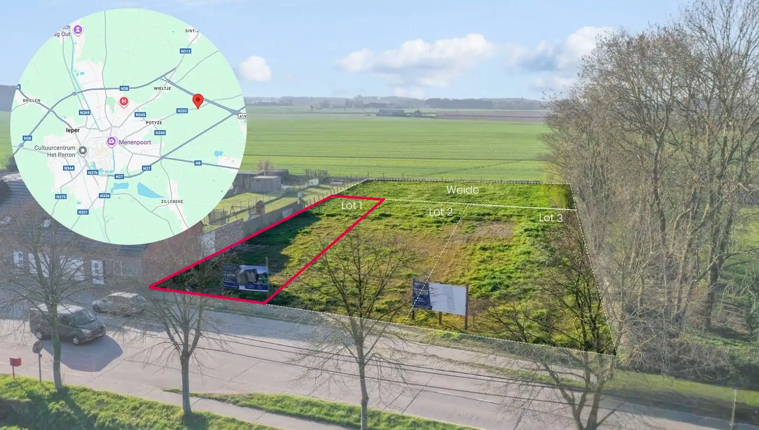 Grond te koop Zonnebeekseweg 292/Lot 1 - 8900 Ieper