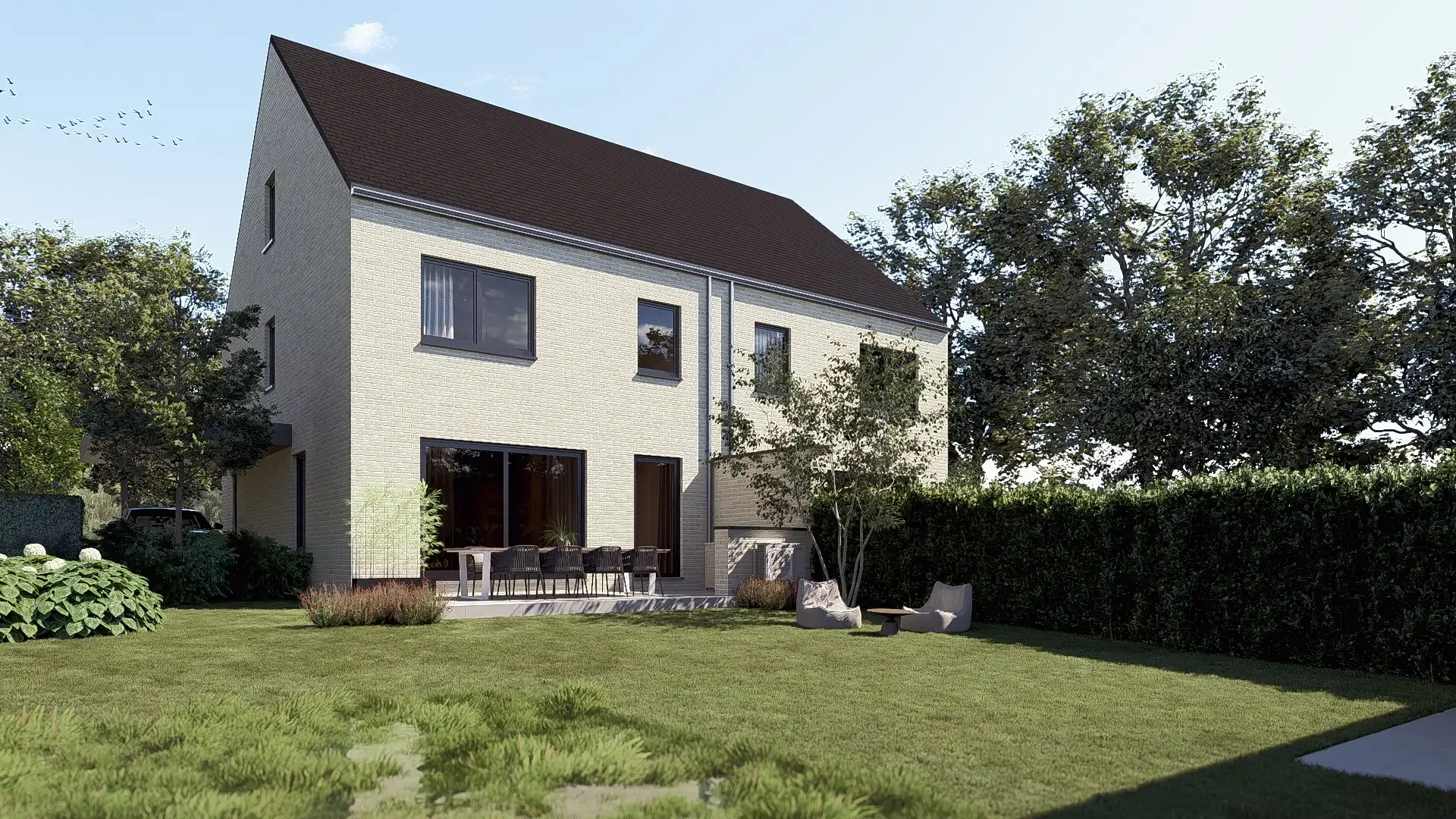 De ruwbouwwerken schieten goed op van deze zeer ruime bij centrum gelegen woning met 4 slpks, carport en tuinberging op ca 435 m². Energie label A+ foto 2