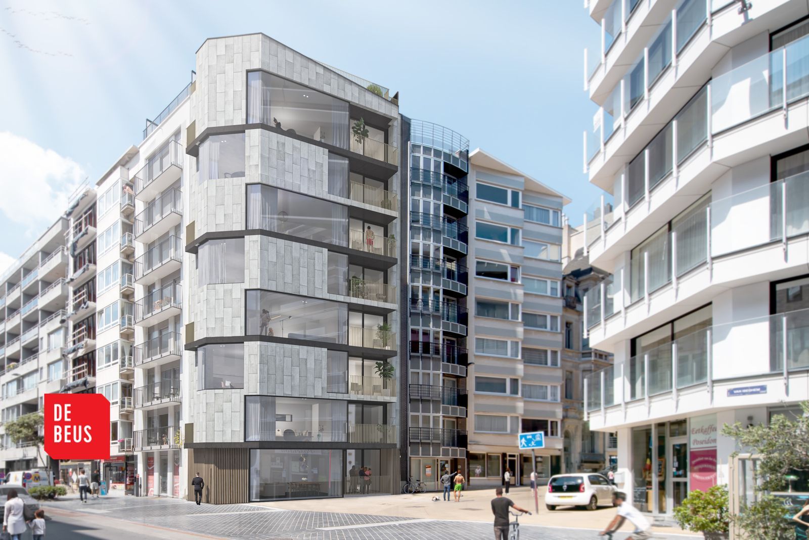 Residentie Azur: modern nieuwbouwcomplex op topligging, genietend van zon en zee. foto {{pictureIndex}}