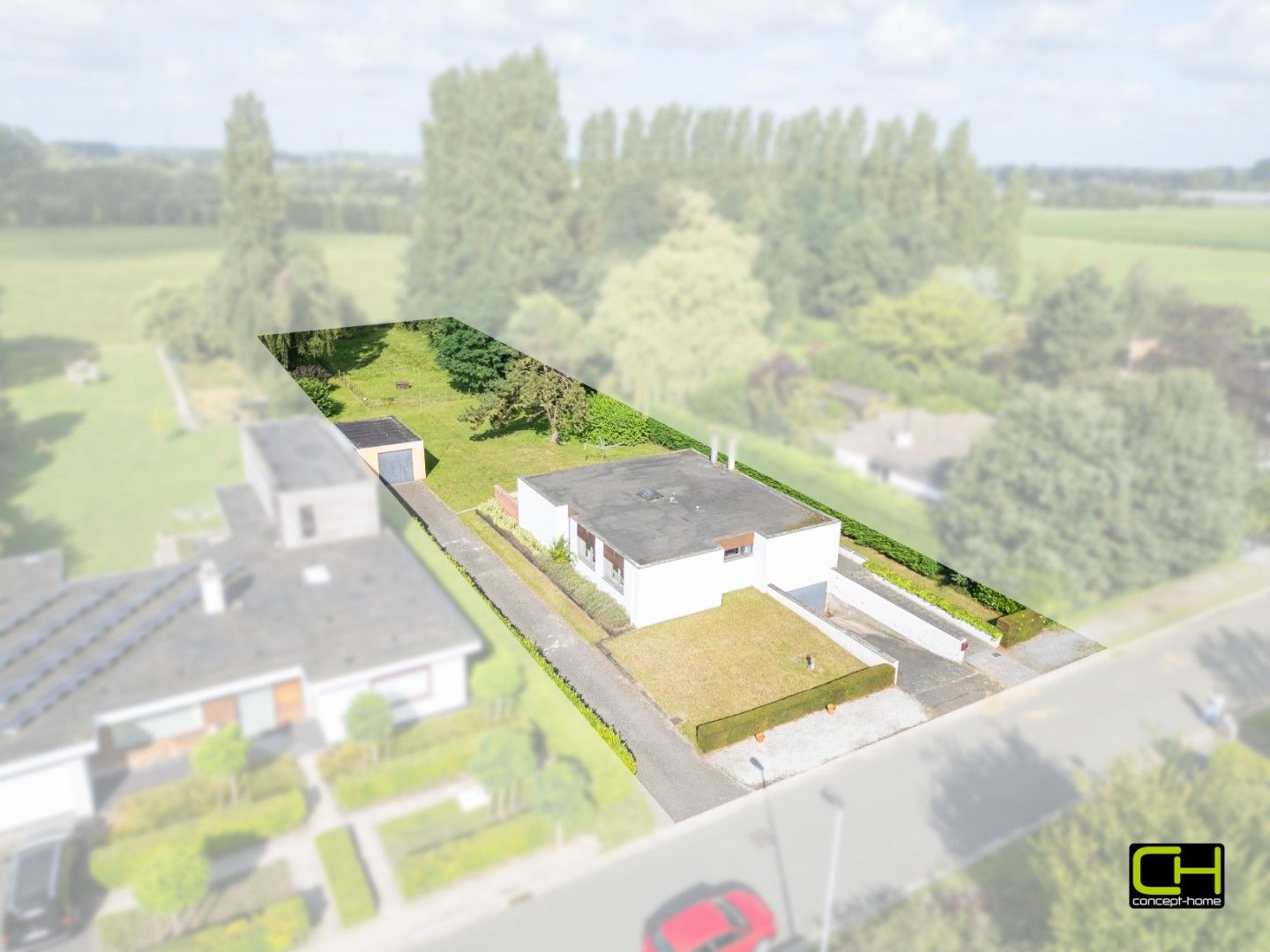 Ruime bungalow op een groot perceel van 2.564 m² in Lovendegem foto 1