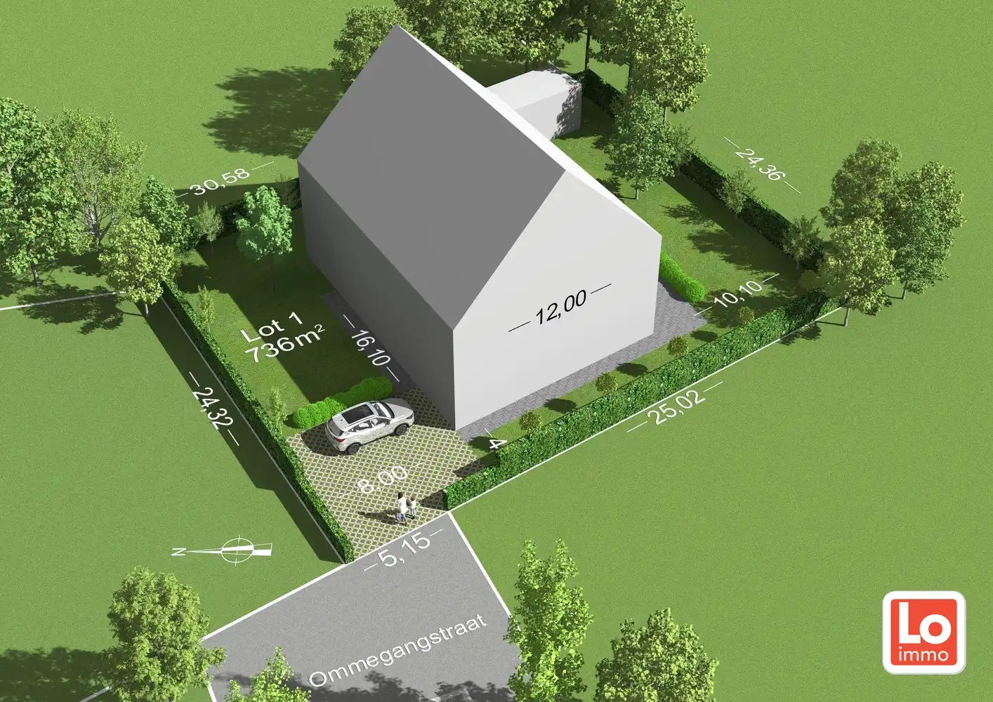 Mooi perceel bouwgrond ZONDER bouwverplichting op héél rustige locatie nabij het centrum van Lochristi! foto 3