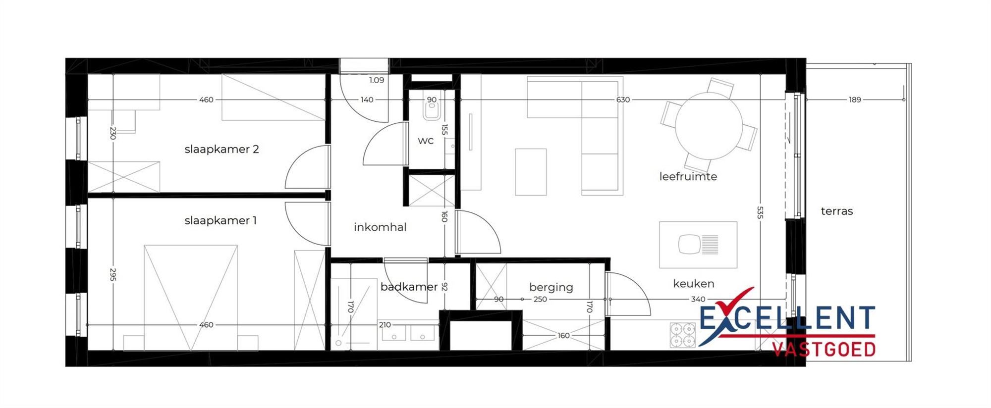 Nieuwbouwappartement met 2 slaapkamers, garage en terras te huur Deinze! foto 10