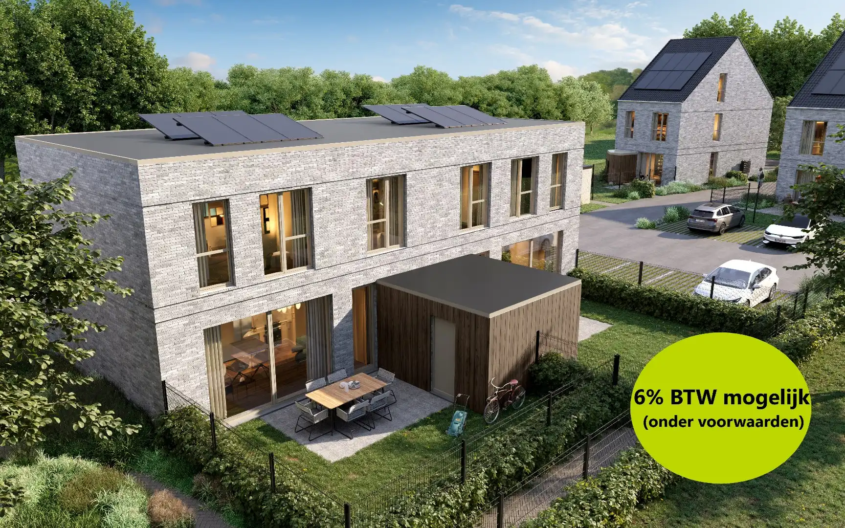 C.02 - BEN (max. E10) nieuwbouwwoning met 3 slpks te Olen-Centrum (6% BTW mogelijk) ! foto {{pictureIndex}}